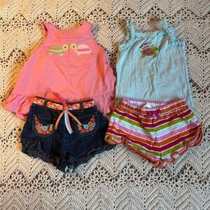 Vintage Gymboree All Size 18-24 Months Set of 4 Pieces Turtles Theme embroidered